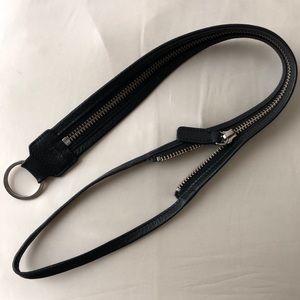 ❗️SOLD❗️Black Leather Raf Simons zipped keychain